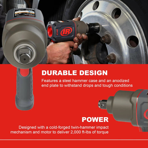 Beast Three Quarter Inch Drive Air Impact Wrench With Up To 2000 Ft-Lbs Nut Busting Torque, Heavy Duty Auto Shop Tool For Automotive And Industrial Jobs, Comfortable Grip, Air Tool Only attached to truck wheel lug nuts