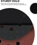 Beefed-Up Flexible Edge Hook And Loop PU Backing Pad texture close-up showing sturdy hold feature