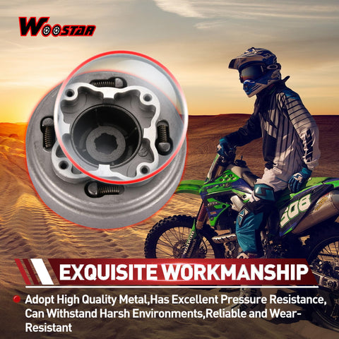 18 Teeth Manual Clutch Assembly Replacement For 50cc 70cc 90cc 110cc 125cc Chinese Dirt Pit Bikes Fits Taotao Hellcat 125cc Pocket Bikes And Similar Mini Dirt Bikes Durable 115mm Diameter For Easy Install