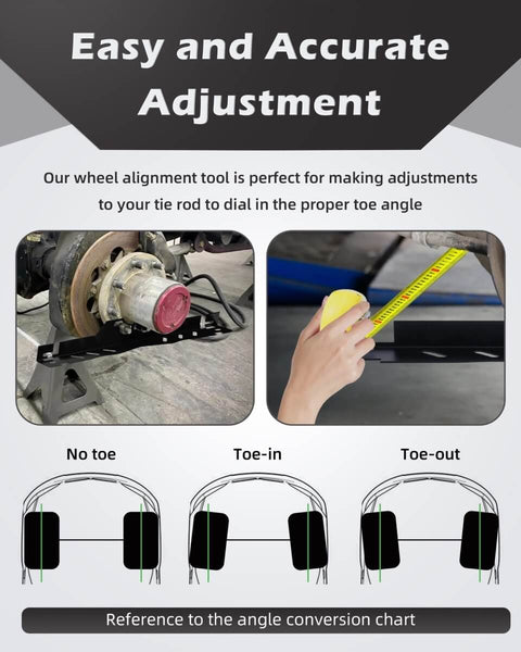 Heavy Duty Wheel And Toe Alignment Tool Kit With Two 5m Tape Measures For DIY Car Front End Alignment Toe Plates For Precise Adjustment