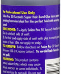 Back view of 30 Second Bonding Glue For Weaves And Hair Extensions With Antifungal Formula That Dries In Seconds At The Scalp bottle