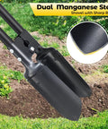 Heavy Duty Post Hole Digger Beast Pro Grade With 55 Inch Handle And Dual Sharp Blades on grass