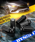 24 Piece Black Spline Lug Nut Set For Chevy Silverado 1500 GMC Sierra Ford F150 2015 To 2024 M14x1.5 60 Degree Seat