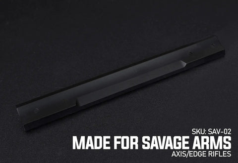 Savage Axis Picatinny Rail Mount 0 MOA That Installs Directly Into Receiver Via Factory Holes With No Extra Hardware On Black Surface