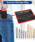 14 Piece Screw Extractor Set For Stripped Screws And Broken Bolts HSS Left Handed Drill Bits And Damaged Nut Removal Kit