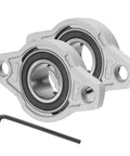 Pro Grade Pillow Block Bearing 1 Inch Bore Zinc Alloy Steel Mounted Flange Self Alignment Insert Bearing Housing Pack Of 2 with tool