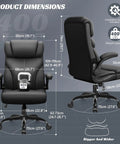 Ergonomic Big And Tall Office Chair With Breathable Leather All Day Comfort Boss Level Back Support Adjustable Flip Up Armrests