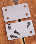 Heavy Duty Stainless Steel Corner Brackets Set Of Five Furniture Hardware With Mounting Screws Ultra Tough Shelf Support Connectors with screws on wood.