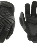 M Pact Covert Tactical Gloves With Secure Fit For Men, Tough As Nails Touchscreen Capable Work Gloves, Black X Large front and back view