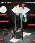 E2494M Electric Fuel Pump Module Assembly For Ford Expedition And Lincoln Navigator 2007 2008 5.4L V8 with labeled parts