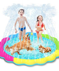 67 Inch Anti Slip Splash Pad For Kiddos And Dogs Thickened Zero Point Five Five Millimeter Durable Backyard Water Play Mat in use