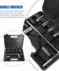 Workhorse Chrome Metric Socket Wrench Set Featuring T Handle Design And Non Slip Rubber Grip Made From Premium Vanadium Steel in case.