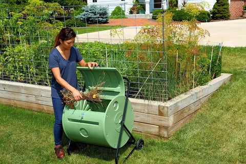 Back Porch Compost Tumbler For Small Yards And Urban Spaces With Odor Control And Fully Enclosed Design That Keeps Animals Out