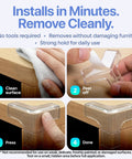Knockout Baby Proofing Corner Guards And Edge Protective Tape 16 Feet Clear Cabinet Safety Strip with installation steps.