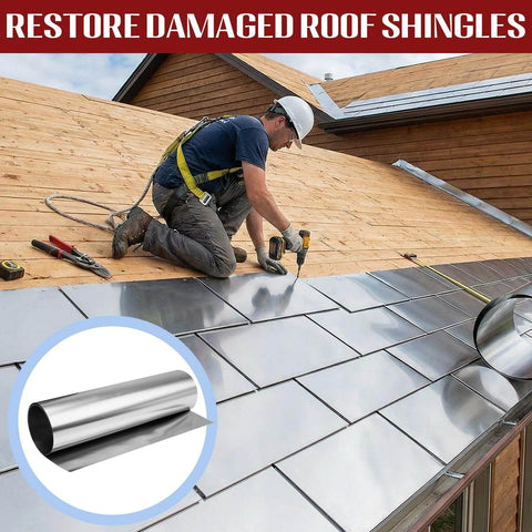 Premium 304 Stainless Steel Foil Roll 0.1mm Thick by 300mm Wide by 1M Long used for roof shingle restoration