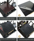 Installation steps for Double Sided PEI Textured And Smooth PEO Magnetic Build Plate 235x235mm for Ender 3.