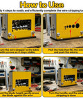 No Sweat Heavy Duty Wire Stripper Machine For Copper Cable 3 To 17 MM And Drill Compatible Stripping Tool steps demonstration