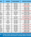 Fitment chart for Pair Front or Rear Wheel Bearing Hub Assembly for Chevy Impala Monte Carlo Venture, Cadillac DTS DeVille Seville and more
