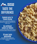 3 Day Freeze Dried Emergency Food Supply Kit 18 Servings Delivers 1706 Calories Per Day image of pasta meal in blue bowl