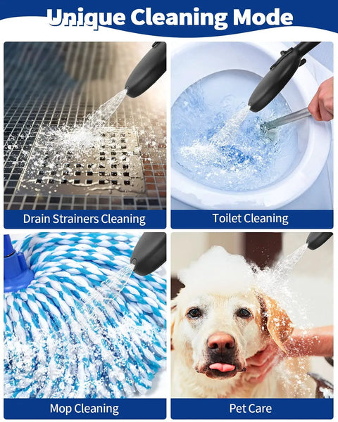 High Pressure Handheld Shower Head Kit With 4 Settings And Beast Mode Jet Water, unique cleaning mode for various tasks