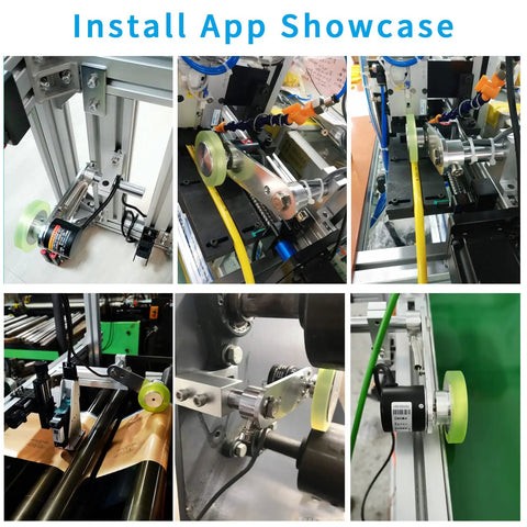 Installation showcase of Aluminum Alloy Rotary Encoder Bracket For 38mm OD Encoders 6mm Shaft Mounting with adjustable steel support