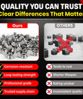 Comparison of stainless wing nuts, professional grade 18-8 stainless steel vs. other inferior quality alternatives.