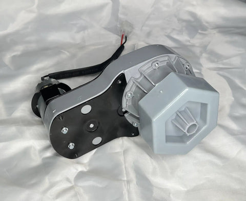 Left And Right 12V Gearbox And Motor Replacement Kit for Ride On Action Wheels Yamaha Raptor 700R showing motor and gear housing