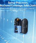 Go-To Robotic Pool Vacuum with Smarter Navigation and Track Drive in action on pool wall