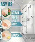 Steps to apply Anti Slip Shower And Tub Grip Coating White Eco Friendly Rapid Dry Formula For Safe Bath Time Keeps Feet Dry Easy