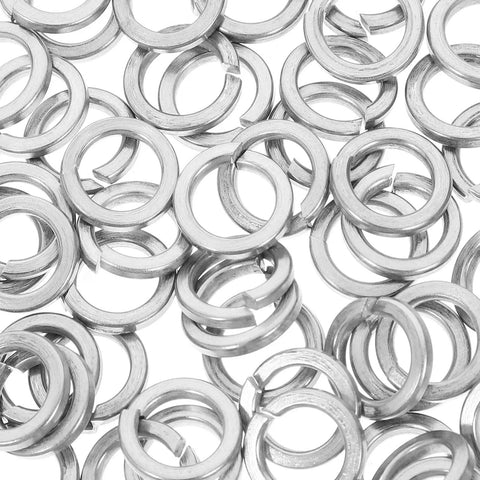 Beefy Stainless Steel Spring Lock Washers M8 Pack Of 100 304 Stainless Heavy Duty Split Ring Washers For Bolt Protection Perfect For DIY Projects