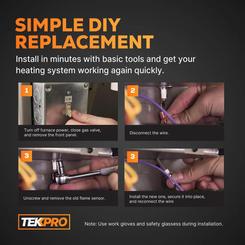 Step-by-step guide for installing Upgraded 0130F00010 Furnace Flame Sensor Replacement for easy and safe fit