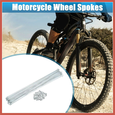 14G J Bend Galvanized Bike Spokes 305mm 12 Inch With Brass Nipples 36 Piece Replacement Kit For Mountain Bike MTB Reliable Steel Spokes Set