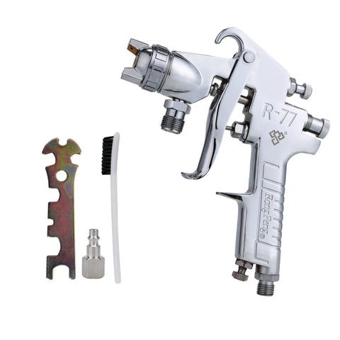 R77P Paint Sprayer Pressure Feed High Efficiency Workhorse With 2.5mm Nozzle 58-94 PSI steel body and accessories