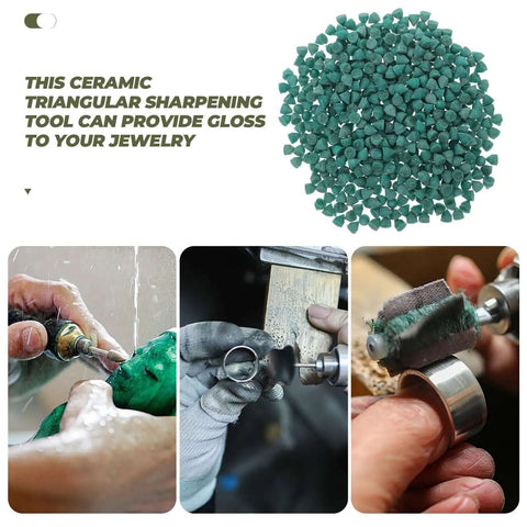 Silicon Carbide Cone Shaped Tumbling Media For Rotary Polishing Machines Grit Abrasive Buffing Material For Jewelry Polisher