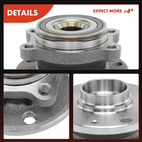 Close-up view of Two Pack Front Or Rear Wheel Bearing And Hub Assembly For VW And Audi Vehicles 2005 2019 Jetta Passat Golf