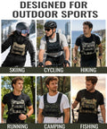 Hands Free Tactical Chest Pack for Men Lightweight Hydration Bag with Gear Holder Reflective Outdoor Chest Pack for activities