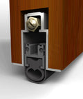Heavy Duty Under Door Seal With Double Neoprene Bulb Seal Keeps Drafts Out 1 Inch Drop 36 Inch Mortised Automatic Door Sweep Aluminum Casing