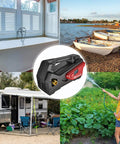 Battery Operated Transfer Pump 300GPH Cordless Water Pump For RV And Boat Bilge Self Priming Diaphragm Pump in outdoor settings