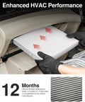 Cabin Air Filter Replacement For CP157 CF12157 Fits Subaru Toyota showing installation in vehicle glove box