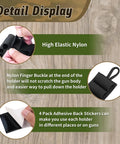Detail of 4 Packs 7 Rounds 12 And 20 Gauge Tactical Shotgun Shell Holder Carrier With Adhesive Side Saddle Nylon Pouch