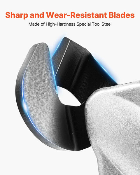 Close-up of sharp blades on Sheet Metal Cutter Drill Attachment With 360 Degree Pivoting Head for cutting metal and more.