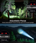 Man using Six Pack LED Flashlights With High Lumens Pocket Size Three Modes Battery Powered Adjustable Focus Waterproof outdoors