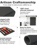 Versatile Silicone Grill Mat For Side Shelves And Counters Fits Blackstone Weber Traeger Pit Boss Flat Top Grills And Smokers Keeps Counters Clean And Organized Great Gift For Grill Pros And Lovers; various features shown, including storage, material, and design.
