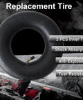 Two Pack Inner Tubes For 16x6.50-8 And 16x7.50-8 Tires With Bent Valve Stem Beefed Up Rubber For Extra Cushion display