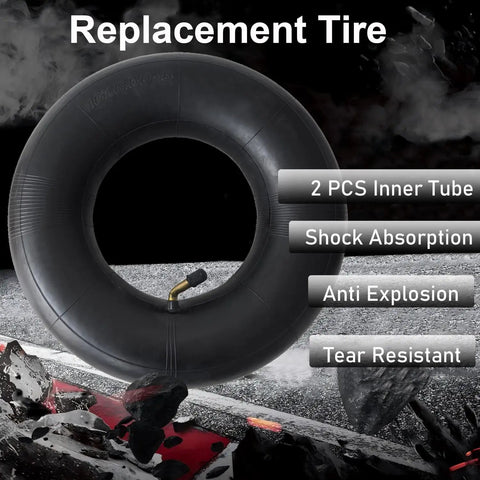Two Pack Inner Tubes For 16x6.50-8 And 16x7.50-8 Tires With Bent Valve Stem Beefed Up Rubber For Extra Cushion display