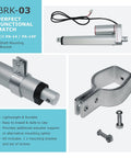 12 Volt Potentiometer Feedback Mini Linear Electric Actuator With 6 Inch Stroke And 35 Pound Load Capacity with bracket kit