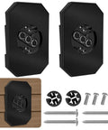 Vinyl Siding Mounting Blocks With Built In Electrical Box Kit For 1/2 Inch Lap Double And 4 Inch Siding, black mounting plate with screws