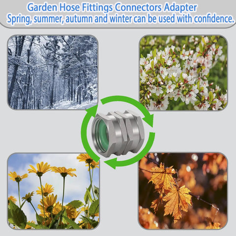 Stainless Steel 304 Female To Female Garden Hose Adapter Three Quarter Inch GHT Quick Swivel Connector For Double Hose Fittings Leak Proof No Fuss Heavy Duty Easy Install Lead Free Construction Corrosion Resistant Fits Standard Garden Hoses for year-round use