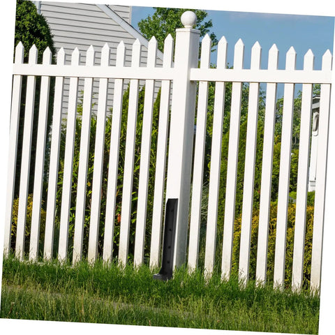 Heavy Duty Fence Post Repair Anchors With Ground Spike for Quick Installation and Enhanced Stability of Tilted Wood and Metal Fences
