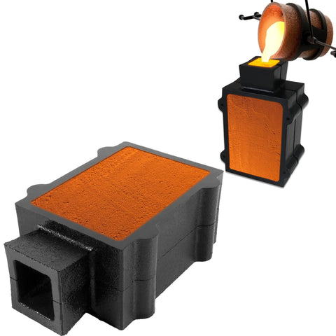 Cast Iron 2 Part Flask Mold Frame For Sand Casting Jewelry And Metal Casting Durable Corrosion Resistant Tool with orange interior